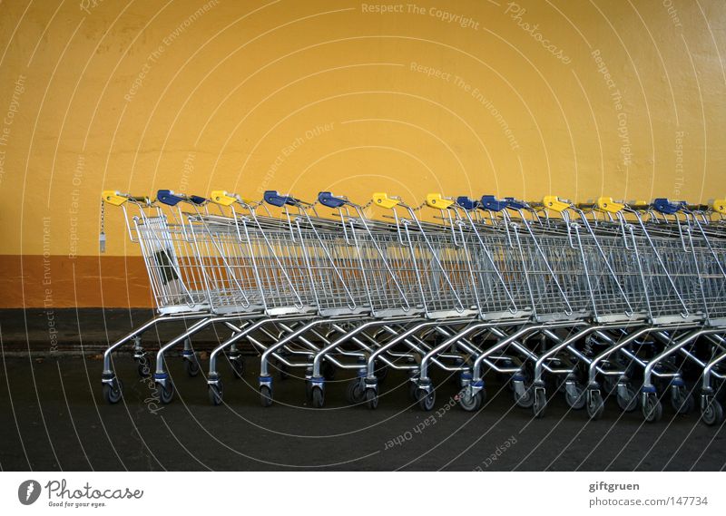 shopping 1.0 Einkaufswagen Supermarkt Konsum Behälter u. Gefäße Muster konsumgeil Strukturen & Formen viele Reihenfolge Einkaufskorb