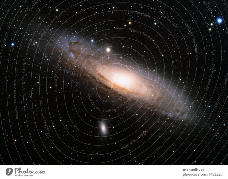 The Andromeda Galaxy Nachthimmel Stern groß blau gelb orange schwarz türkis weiß Schüchternheit Unendlichkeit Weltall Galaxie Wissenschaften Astronomie