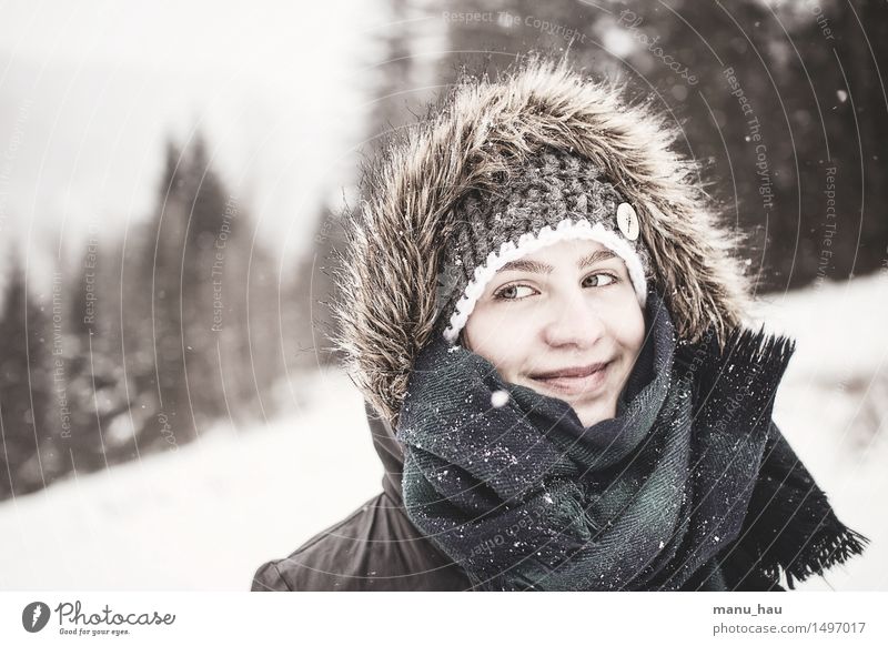ColdbutWarm Freude Gesicht Freizeit & Hobby Ferien & Urlaub & Reisen Tourismus Winter Schnee Winterurlaub Mensch feminin Junge Frau Jugendliche Erwachsene 1