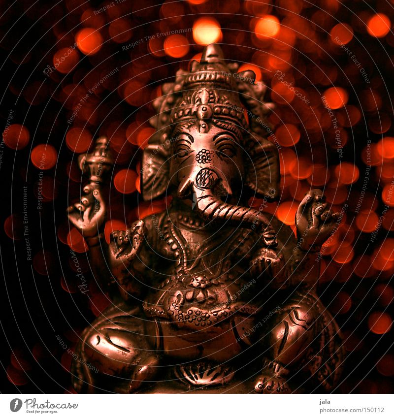 lord ganesh Kunst rot silber Weisheit Religion & Glaube Indien Götter Figur Elefant Buddhismus Mythologie Hinduismus Ganesh Kunsthandwerk Gotteshäuser Farbfoto