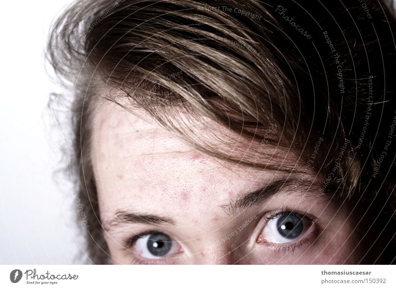 is was? Selbstportrait Gesicht Haare & Frisuren blond Auge blau Wachsamkeit direkt auffordern geschniegelt Gel hell extrovertiert Konzentration Jugendliche