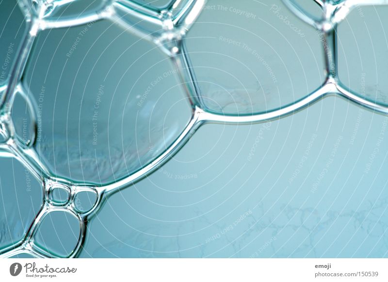 Molekül Luft Seifenblase blau hell Makroaufnahme Nahaufnahme molekular blasen bubbles Chemie Strukturen & Formen