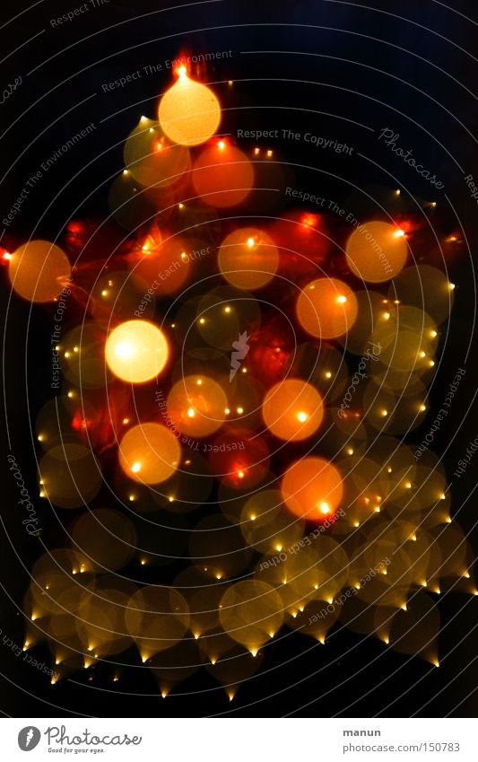Sternenhimmel II Weihnachten & Advent festlich Silvester u. Neujahr Lichtpunkt abstrakt rot gelb Feuerwerk Explosion Feiertag Lampe Stern (Symbol)