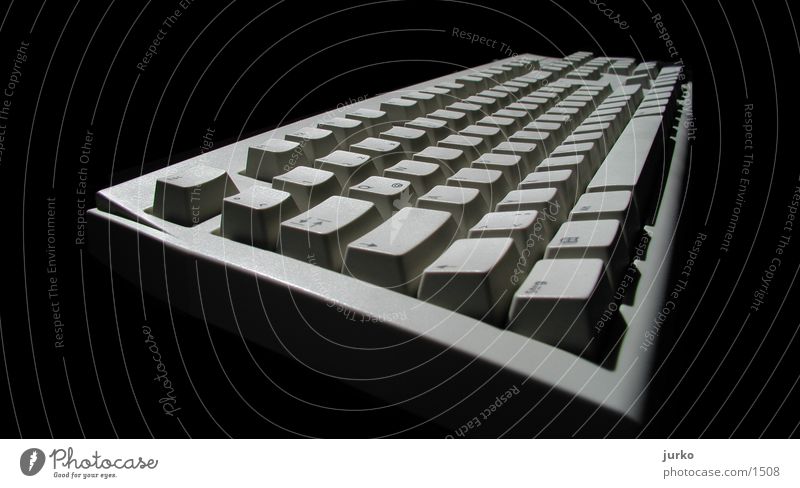 Keyboard B&W Elektrisches Gerät Technik & Technologie Schwarzweißfoto Makroaufnahme Tastatur