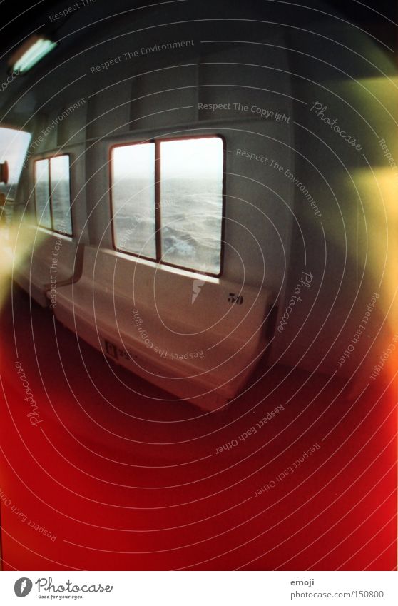 Fähre Lomografie Licht Wasserfahrzeug Meer Fenster Fischauge Belichtung analog Güterverkehr & Logistik Schifffahrt Farbe mehrfarbig flash Videokamera