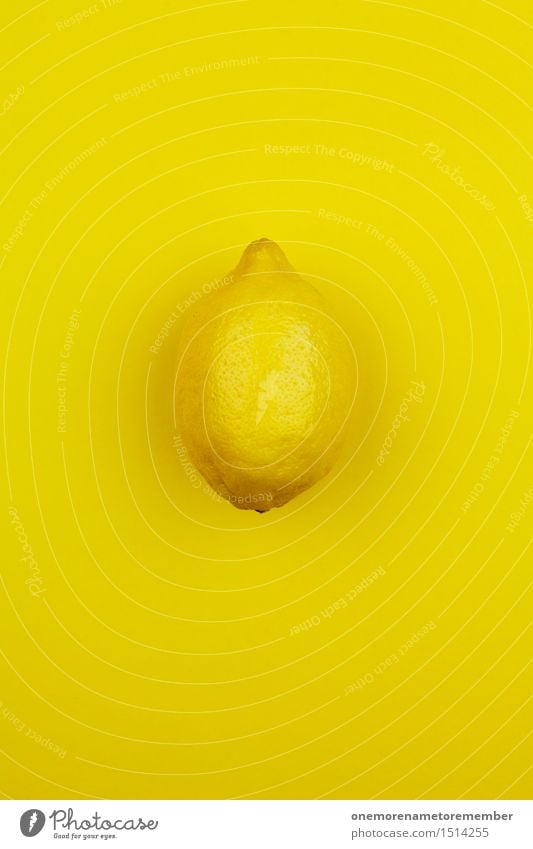 Jammy Zitrone auf Knallgelb Kunst Kunstwerk ästhetisch zitronengelb Zitronensaft Zitronenbaum Zitronenschale Zitroneneis verrückt sauer lustig Eyecatcher Design