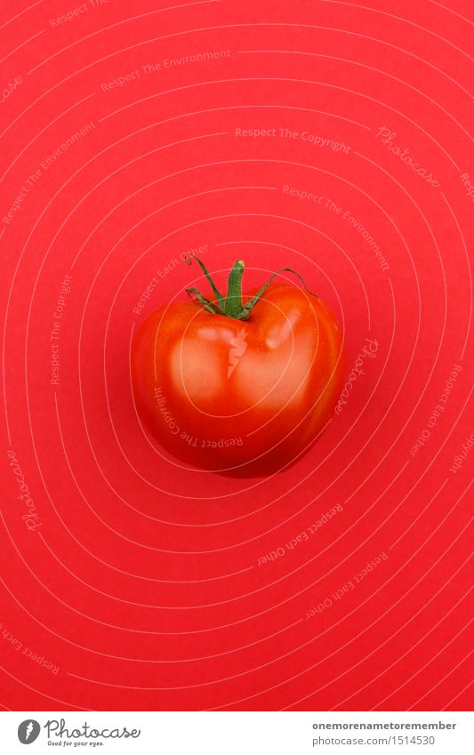 Jammy Tomate auf Rot Kunst Kunstwerk ästhetisch Tomatensauce Tomatensalat Tomatensaft rot lecker Gesundheit Gesunde Ernährung knallig mehrfarbig Farbfoto