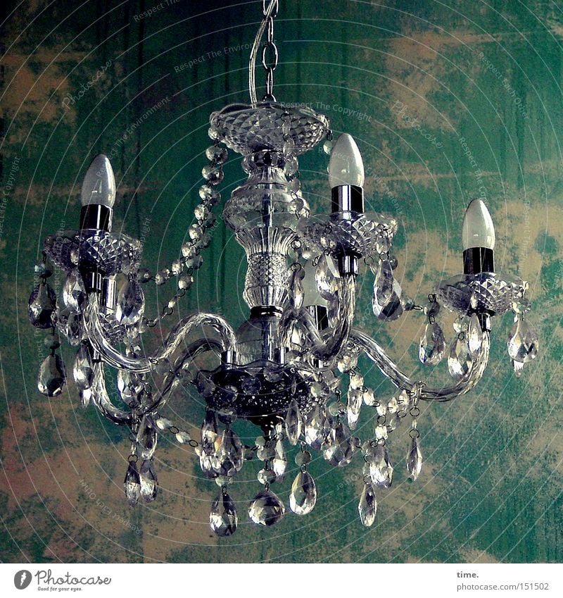 Affenschaukel (aristocrat style) Lampe Tapete Entertainment Kabel Glas hängen Glühbirne Kronleuchter Elektrizität Kunsthandwerk beeindruckend Detailaufnahme
