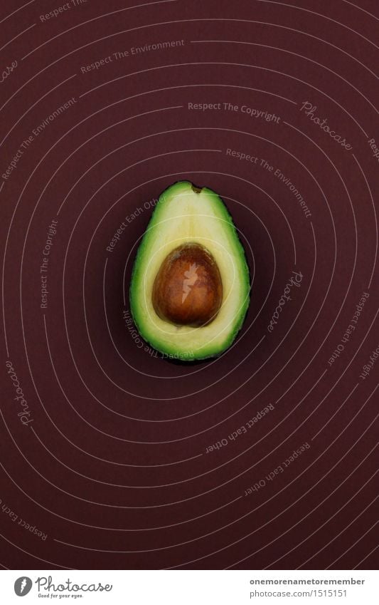 Jammy Avocado auf Braun Kunst Kunstwerk ästhetisch braun grün Gesunde Ernährung Gesundheit Bioprodukte Kerne Kernobst lecker Lebensmittel Frucht exotisch