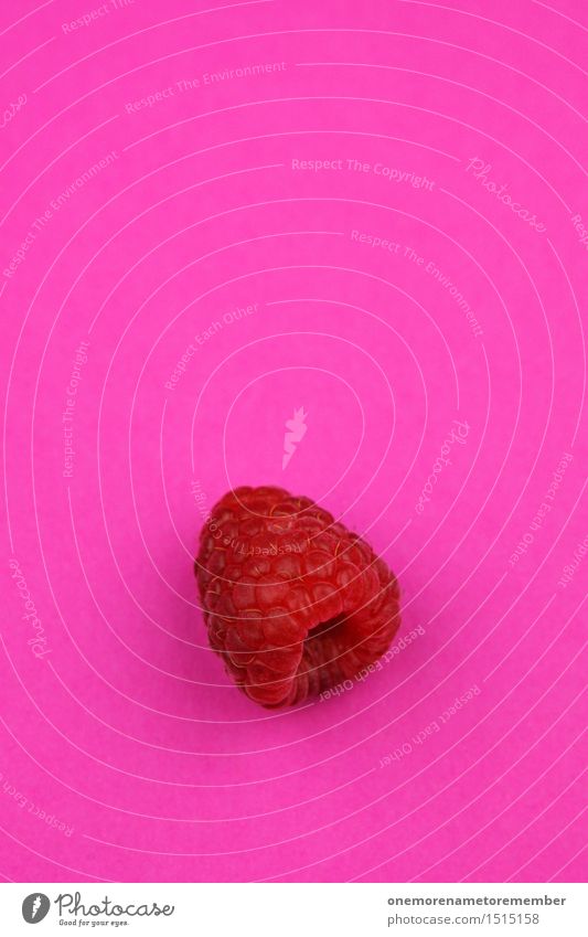 Jammy Himbeere auf Rosa Kunst Kunstwerk ästhetisch Himbeeren Himbeereis Frucht lecker Gesundheit Gesunde Ernährung knallig magenta rosa vitaminreich Vitamin C