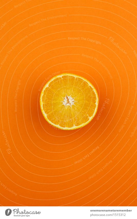Jammy Orangenhälfte auf Orange Kunst Kunstwerk ästhetisch vitaminreich Vitamin C Orangensaft Orangenscheibe lecker Gesunde Ernährung Bioprodukte Südfrüchte
