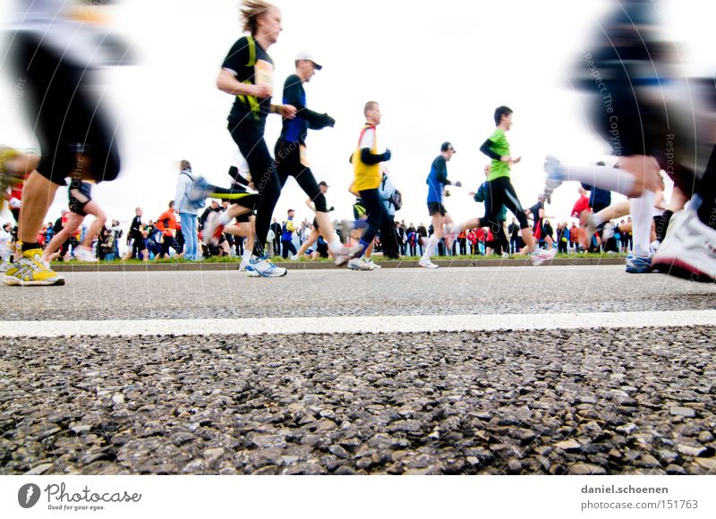 Freiburgmarathon aus der Sicht eines Regenwurms laufen Laufsport Joggen Bewegung Geschwindigkeit Fitness Gesundheit Ausdauer Sport Straße Perspektive