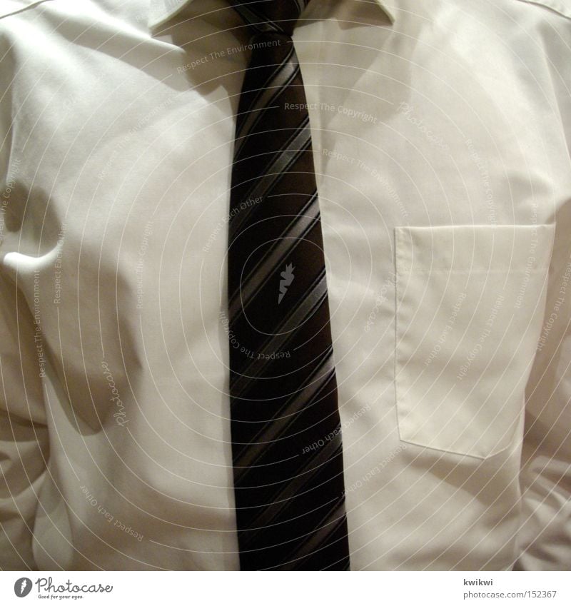 spießerbruder Hemd Krawatte Kragen weiß Mann schick elegant Streifen Brust Tasche