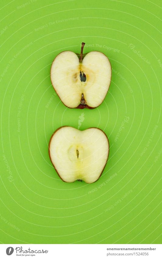 Apfel... Zack! Kunst Kunstwerk ästhetisch Apfel der Erkenntnis Apfelernte Apfelsaft Apfelschale Apfelkuchen Apfelkompott Apfelstiel grün lecker