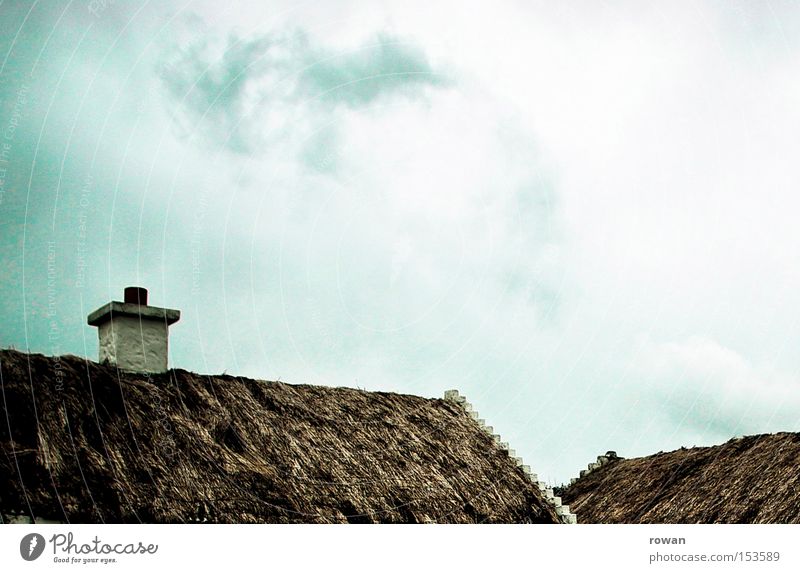 dachlandschaft Reetdach Gras Dach organisch altmodisch Republik Irland Riedgras