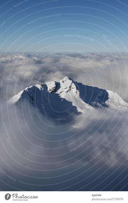 Schalensitz für Riesen Berge u. Gebirge Landschaft Wolken Tal Himmel blau Ferne Aussicht Horizont Gipfel Allgäu Winter Schnee Alpen