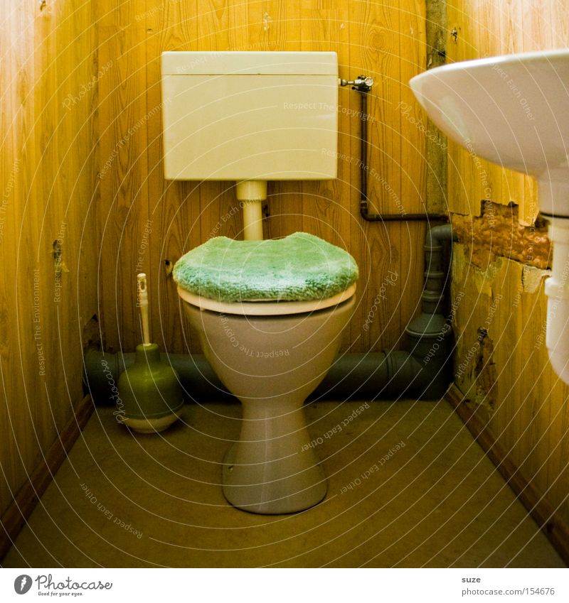 Tagungsraum Toilette Toilettenpapier Zone retro Toilettenbürste Waschbecken spülen Bad obskur Geschirr