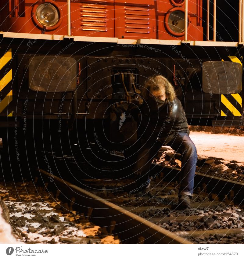 400 PS Mann Schauspieler Lokomotive Eisenbahn rangieren ziehen Held Arbeit & Erwerbstätigkeit Industriefotografie Gleise Bahnhof Gerät Maschine Diesellokomotive