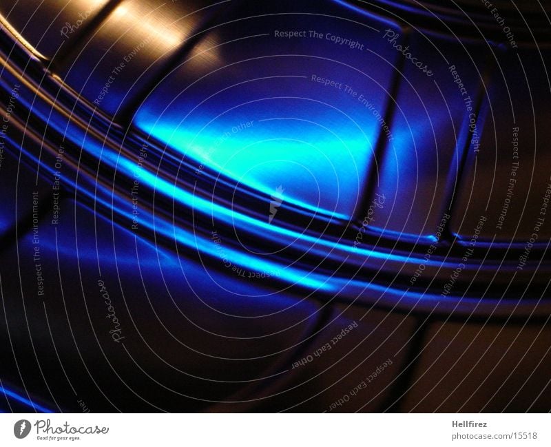Blau macht Glücklich [3] Stahl Aluminium Silhouette Fototechnik Profil Lochblenden blaues Licht