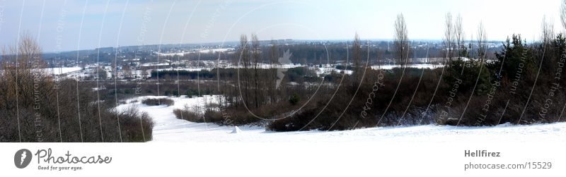 Überblick Winter Landschaft Lausitz Spremberg Sonne Schnee