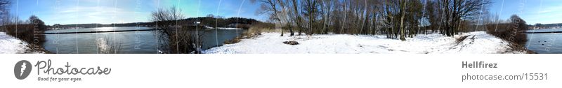 Wintersonne Landschaft Lausitz Spremberg Stausee Sonne Schnee