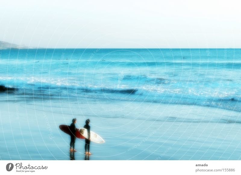 Surfing Surfer Surfen Strand Marokko Agadir Sport Wassersport Sommer Surfbrett Wellen Meer Freizeit & Hobby Küste