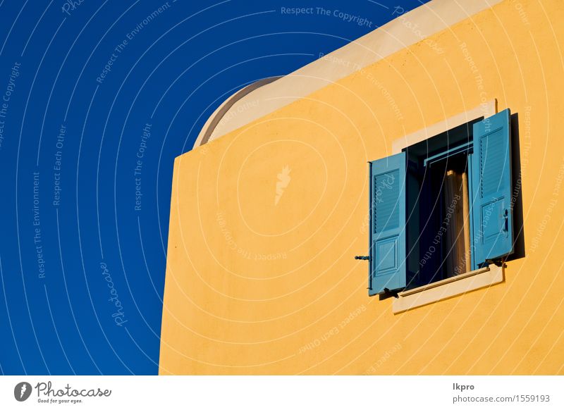 Architektur Hintergrund Santorini g Stil Design schön Wohnung Haus Kunst Himmel Stadt Gebäude Fassade Beton Metall alt hell modern neu retro blau braun gelb