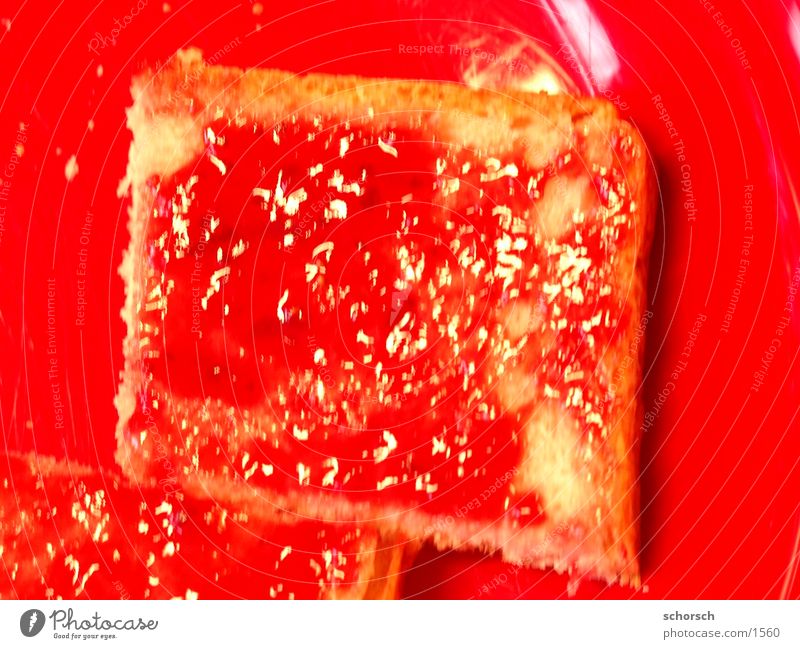 Marmeladenbrot Brot Frühstück Teller Ernährung Toastbrot