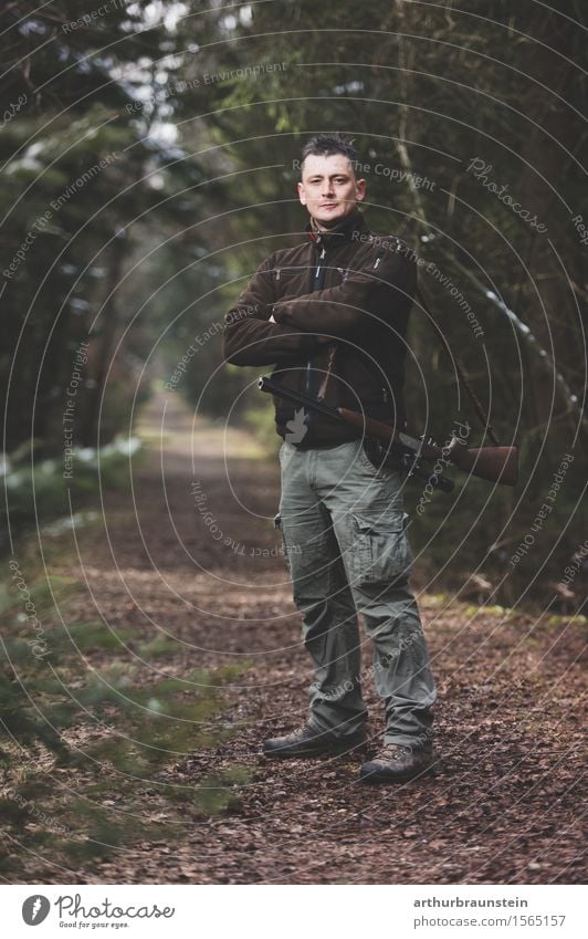 Jäger Im Wald Mensch Natur Ein Lizenzfreies Stock Foto Von Photocase