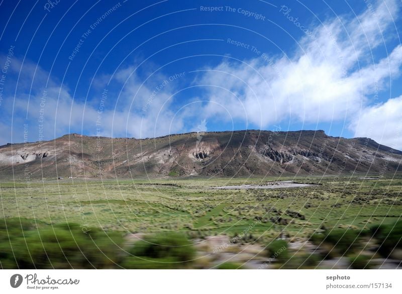 Boliviano Anden Berge u. Gebirge Himmel Wolken Unschärfe Kontrast Bewegung Wüste Bolivien Hochebene Chile Highlands Südamerika Sommer Landschaft