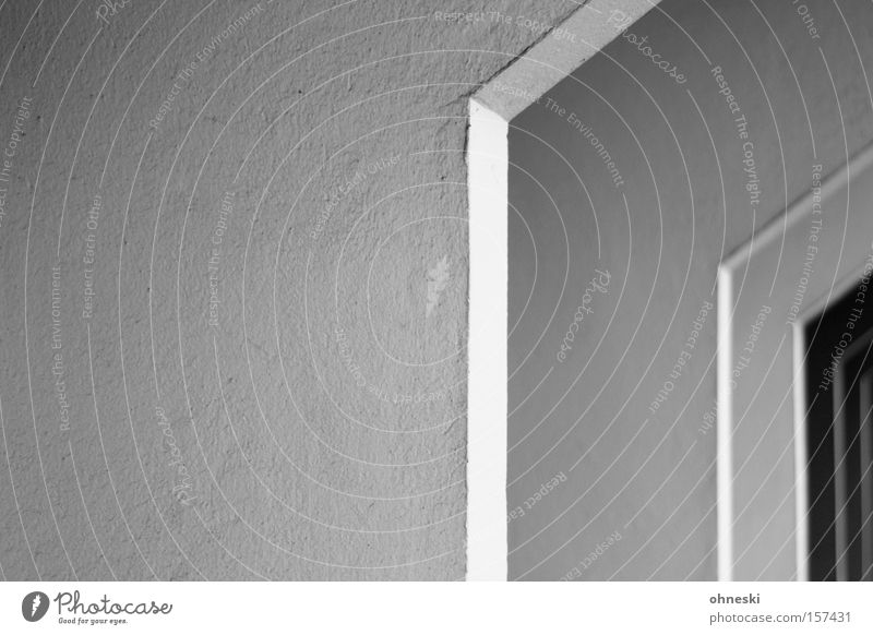 Abgeknickt Haus Träger Säule Knick tragen graphisch Architektur Linie Beton Detailaufnahme Schwarzweißfoto
