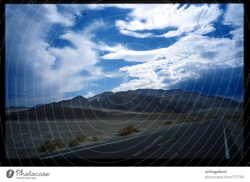 death valley Death Valley National Park Wolken Straße Himmel