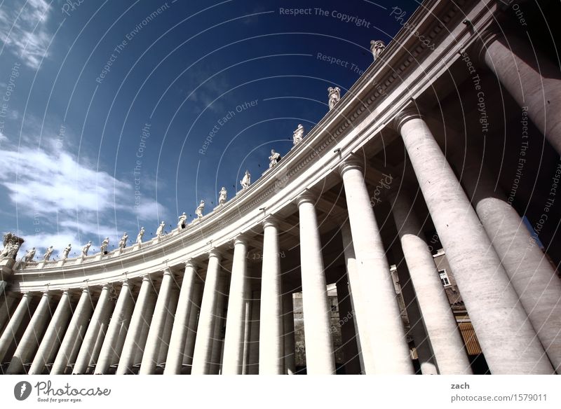 Säulendiagramm Ferien & Urlaub & Reisen Tourismus Sightseeing Städtereise Himmel Wolken Schönes Wetter Rom Vatikan Italien Stadt Hauptstadt Stadtzentrum