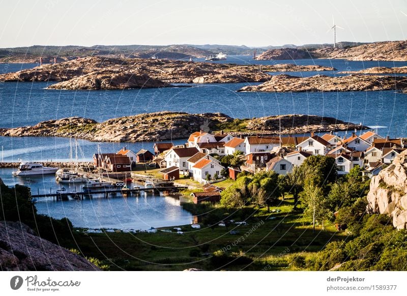 Insel in den Schären von Schweden Umwelt Natur Landschaft Pflanze Tier Sommer Schönes Wetter Wellen Küste Bucht Fjord Ostsee Haus Schifffahrt Fischerboot