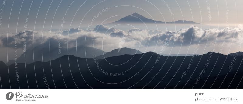 Pico del Teide Ferien & Urlaub & Reisen Tourismus Ausflug Ferne Freiheit Insel Berge u. Gebirge Umwelt Natur Landschaft Urelemente Luft Himmel Wolken Klima