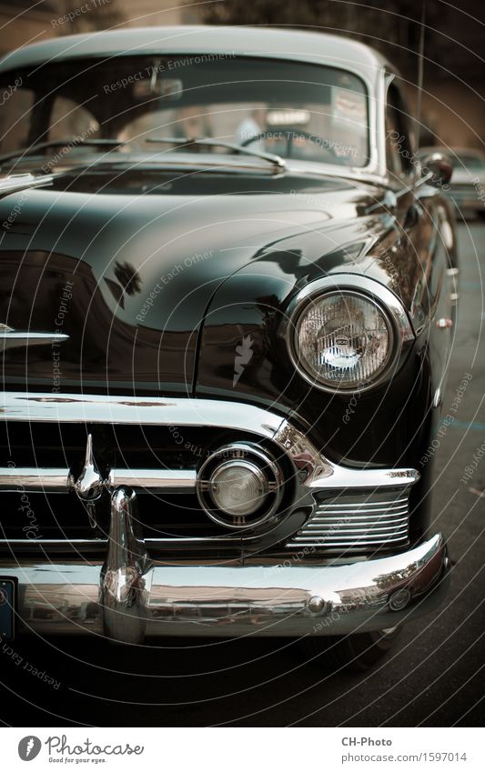 Classic Car Oldtimer Vintage Rockabilly Park PKW Taxi retro 50ies American Cadillac Chrome Pin-Up Road Rock 'n' Roll altehrwürdig blue cars colorful Kuba cuban