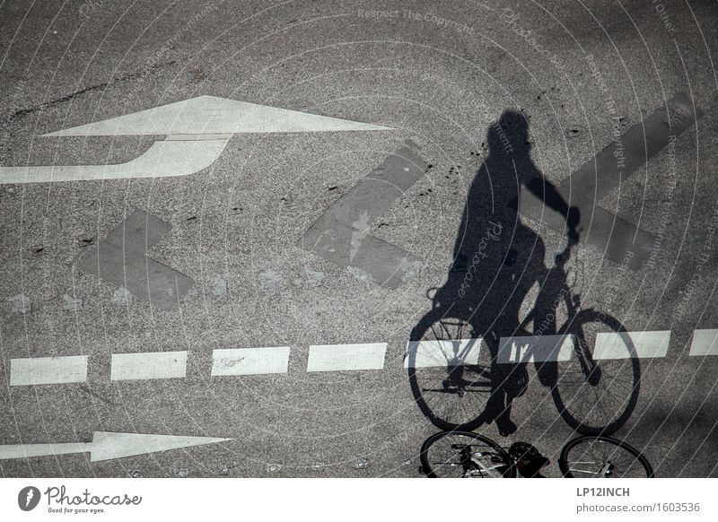 Aachener-Schatten. III Ausflug Fahrradfahren Mensch 1 Stadt Verkehr Verkehrsmittel Verkehrswege Personenverkehr Straßenverkehr Wege & Pfade Bewegung gefährlich