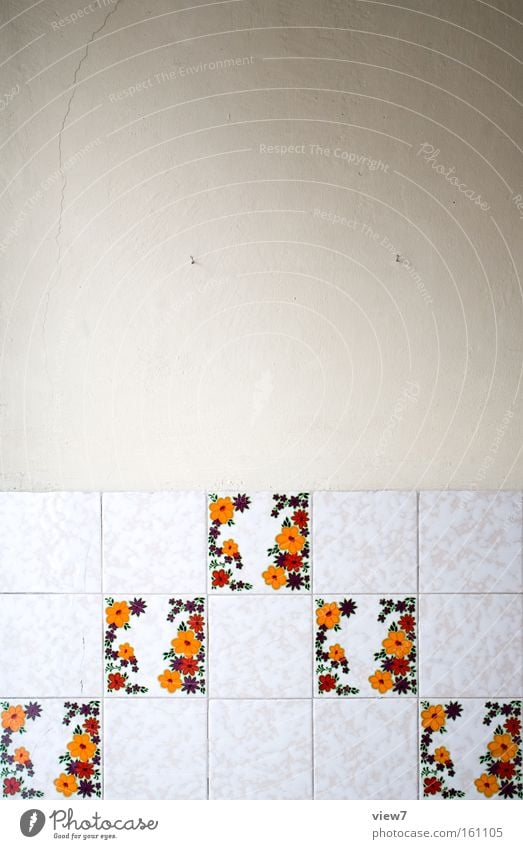 Dekor Tapete gestalten Muster Wand Hintergrundbild Tapetenmuster Siebziger Jahre Achtziger Jahre DDR Dekoration & Verzierung Verfall Papier Bahn Küche
