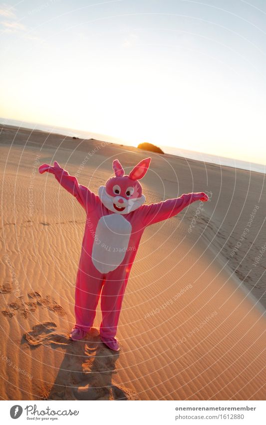 Tadaaa! Kunst Kunstwerk ästhetisch Hase & Kaninchen Präsentation Hasenohren Hasenjagd Hasenpfote Kostüm verkleidet Freude spaßig Spaßvogel Spaßgesellschaft rosa