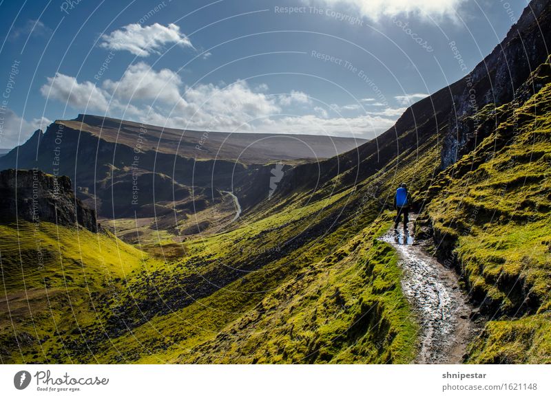 The Quiraing, Isle of Skye, Scotland Tourismus Ausflug Abenteuer Expedition Insel Berge u. Gebirge wandern Fitness Sport-Training Mensch Mann Erwachsene 1