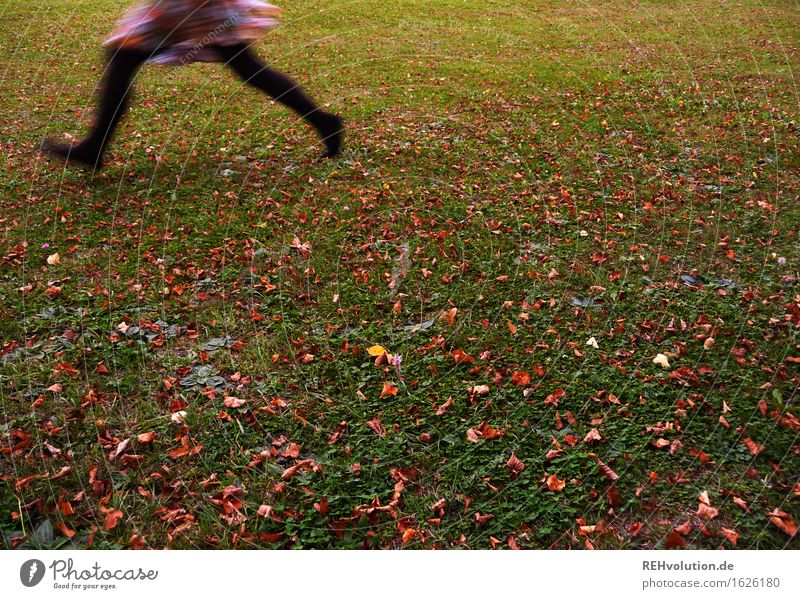 schnell weg Mensch feminin Beine Fuß 1 18-30 Jahre Jugendliche Erwachsene Umwelt Natur Wiese Rock laufen rennen Geschwindigkeit Flucht Angst flüchten Bewegung