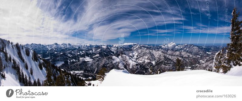 Snowboarders Paradise II Alpen Schnee Berge u. Gebirge Österreich Wolken Himmel Baum Baumkrone Wäldchen Aussicht Tal Panorama (Aussicht) kasberg groß