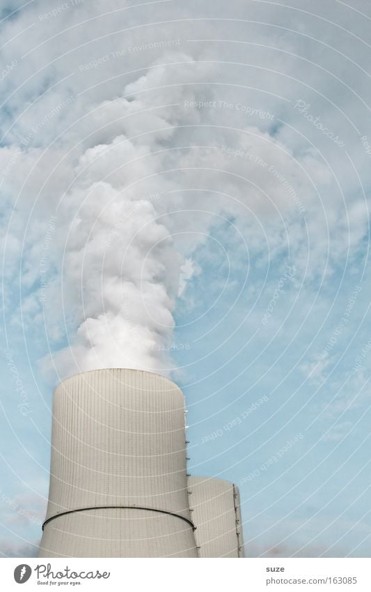 Wolkenmacher Fabrik Industriefotografie Arbeit & Erwerbstätigkeit Design grau Metall Himmel Schornstein Abgas Rauch Smog Umwelt Schadstoff Luft