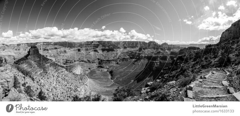 Grand Canyon Abenteuer Freiheit Sonne Berge u. Gebirge wandern Natur Landschaft Horizont Felsen Schlucht Wüste außergewöhnlich groß heiß kalt trocken
