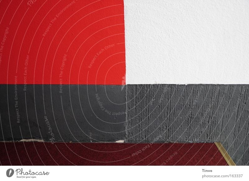 Eingang rot-weiß Roter Teppich Strukturen & Formen Rechteck Wand Muster Teilung kariert Putz Detailaufnahme