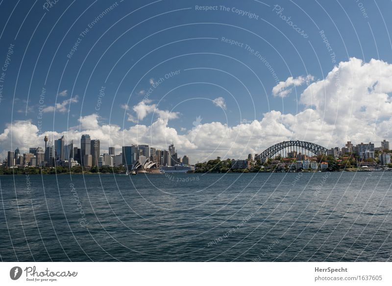Schönste Aussicht Sydney Australien New South Wales Hafenstadt Stadtzentrum Skyline Hochhaus Brücke Bauwerk Gebäude Architektur Sehenswürdigkeit Wahrzeichen
