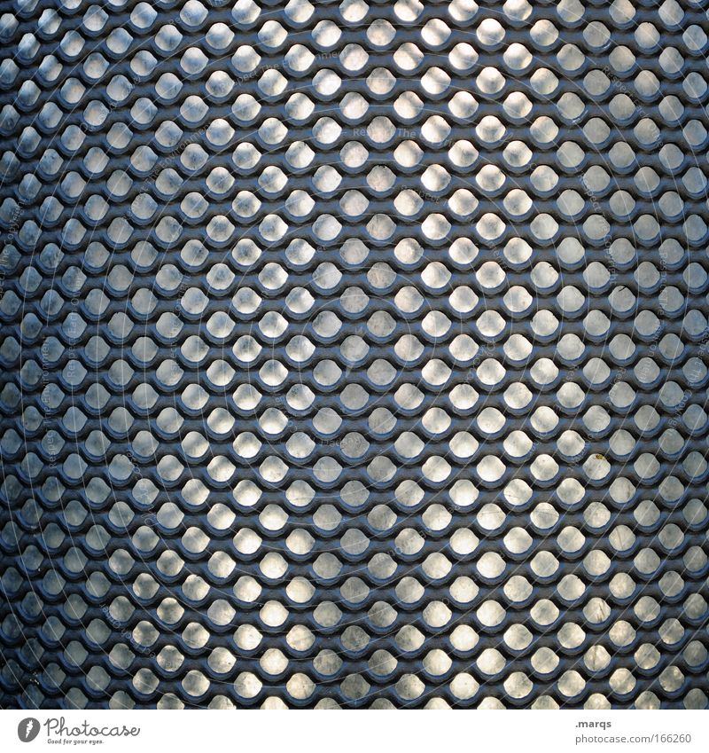 Raster Farbfoto Gedeckte Farben Detailaufnahme elegant Design Metall außergewöhnlich glänzend grau silber Symmetrie Strukturen & Formen Muster Noppe Loch