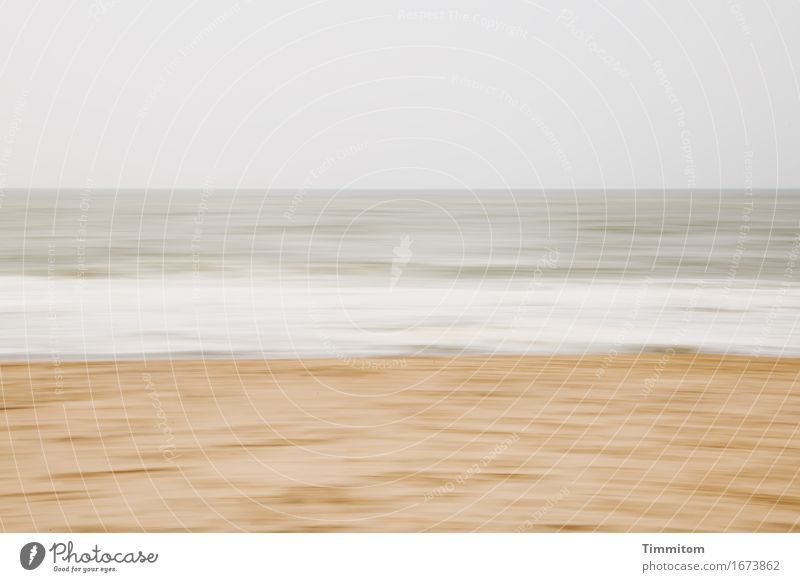 Man nehme Sand... Ferien & Urlaub & Reisen Umwelt Natur Urelemente Wasser Himmel Wellen Strand Nordsee Dänemark ästhetisch braun grau ruhig Gischt