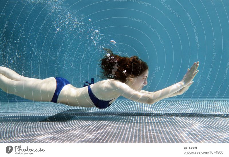 Mermaid Wellness Leben harmonisch Sinnesorgane Erholung Spa Schwimmbad Schwimmen & Baden tauchen feminin Junge Frau Jugendliche 1 Mensch 13-18 Jahre Luft Wasser