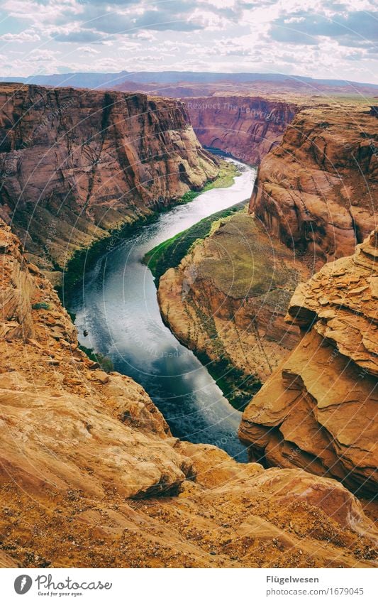 Horseshoe Bend (Arizona) [5] schön Ausflug Berge u. Gebirge Landschaft Wasser Fluss Sehenswürdigkeit genießen Aussicht USA Nationalpark Amerika Page
